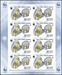 Eisbären, Serie in tadellos postfr. Kleinbogen zu je acht Marken. ...