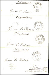 K.D.FELD-POSTSTATION No.2 31/3 bis 5/5 1903, sieben Feldpostbriefe ...