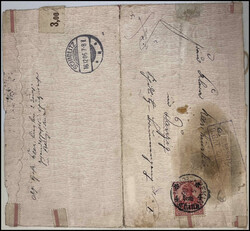 Faltbrief frankiert mit 4 C. mit Stempel PEKING 5/11 06 nach Danzig, ...