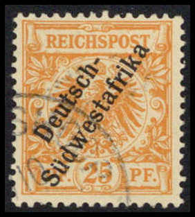 25 Pfg., tadellos gestplt., sign. Senf. Katalogpreis: 500,-  ...