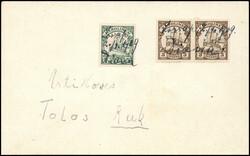 "Lossap 2.1.1909 Diana", hs. Entwertung, zweimal voll auf kl. ...