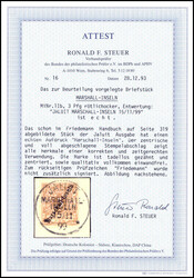 3 Pfg. lebhaftbraunocker, tadelloses, außergewöhnlich schönes ...