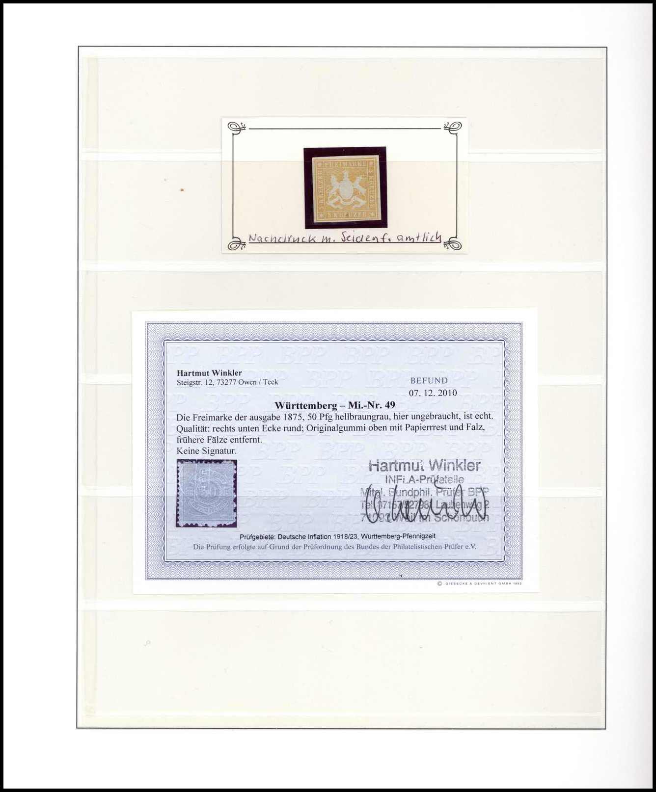 Image 11 for lot number 8516 for Württembergisches Auktionshaus 147th Auction