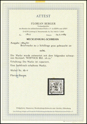 2 Sch. blaugrau, farbfrisches Exemplar mit fast zentr. und klarem K2 ...