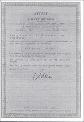 2 Mk., Spitzen nach unten, tadellos postfrisch, Kopie von Fotoattest ...