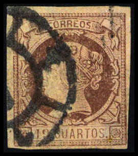 19 Cs., rechts kurz lupen-, sonst voll- bis breitrandig, gestempelt, ...