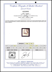 10 R. gelb, dreiseitig voll- bis breitrandiges, gestempeltes ...