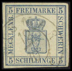 5 Sch, breitrandiger Kabinettstück, gest. WISMAR 12/10, Fotobefund ...