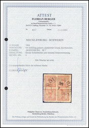 4/4 Sch., gut durchstochenes, farbfrisches Exemplar, kl. Mängel, ...