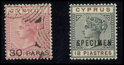 30 P., gestempelt, (unregelmäßige Zähnung) sowie 18 Pia. mit ...