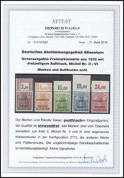 5-40 Pfg., unverausgabt, tadellos postfrische Serie, Fotoattest ...