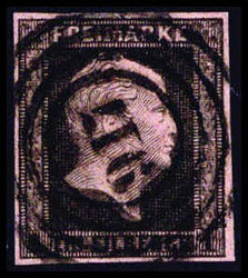 1 Sgr. feuerrot, Luxusstück in leuchtender Farbe und mit genau zentr ...