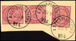 2 Mk., waagr. Paar und Einzelstück auf tadellosem ...