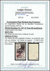 Transpolarflug, tadellos postfrisch, Fotoattest Hovest. Katalogpreis: ...