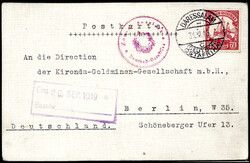DARESSALAM 31/10 15, schöne, provisorisch angefertigte Postkarte, ...