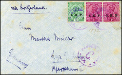 (1918), Brief mit deutschem Absendervermerk aus Morogoro, frankiert ...