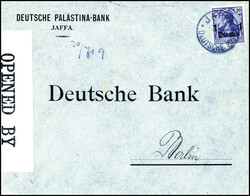 Kriegspost aus Palästina: JAFFA 7/9 14, klarer Abschlag auf frischem ...