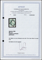 10 R. grün, frisches, sauber gestempeltes Prachtstück (li. oben ...