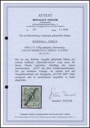 5 Pfg., tadellos gestplt., Fotoattest Steuer BPP. Katalogpreis: 800,- ...