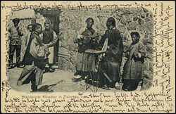 Kiautschou: 1902, "Wandernde Künstler in Tsingtau", seltene Foto-AK ...