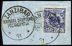 Stempel ohne Tages- und Monatszahlen: 20 Pf., tadelloses Briefstück ...