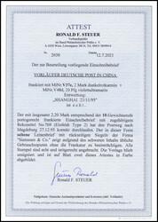 2 Mk. zusammen mit 20 Pfg. ultramarin als tadellose und vorzüglich ...