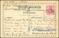 Germania 10 Pfg., EF auf schöner Bedarfs-AK mit Stempel ...