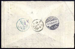 Doppelfrankatur auf R-Brief: 10 Pfg. mit 30 Pfg. in Doppelfrankatur ...