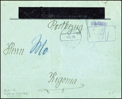 TANGA 7/6 16, mit violettem Barfrankierungs-R3 und Portostempel "7 ...