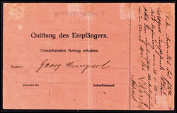 Inlands-Postanweisung: KOROGWE 3/6 (ohne Jahreszahl "16"), zweimal ...