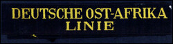 (1910) DEUTSCHE OST-AFRIKA LINIE R.P.D. "Kronprinz" goldbesticktes ...