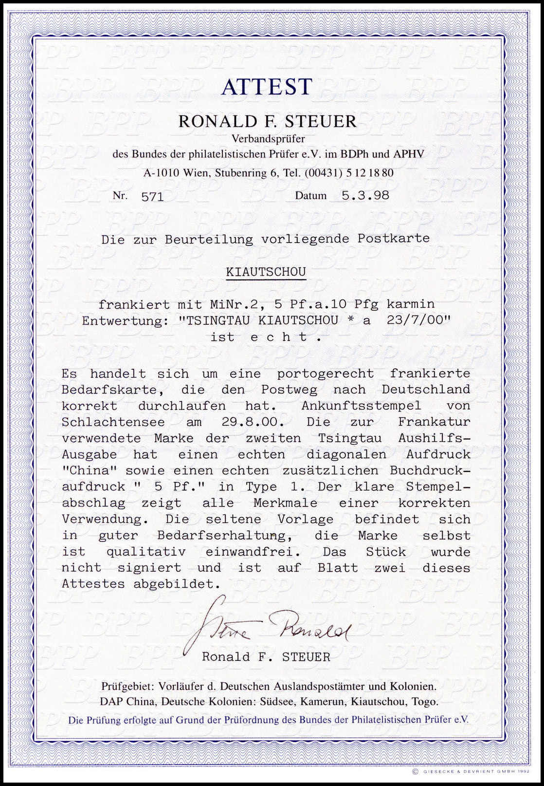 Image 1 for lot number 6623 for Württembergisches Auktionshaus 147th Auction