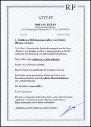 Cholet 1944: 10 C., Abart: Aufdruck in Rot statt Schwarz, tadellos ...