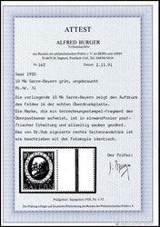 10 Mk., re. mit anhäng. Leerfeld in Markengröße (gef.), tadellos ...