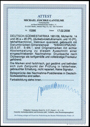 20 Pfg., senkr. Paar mit 10 Pfg. rot auf Adressteil von ...