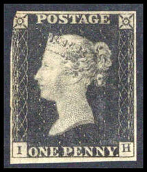 2865100: Great Britain 1840 1d black