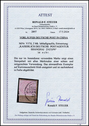 2 Mk. lebhaftgraulila, vorzüglich frisches, tadelloses Bfstk., ...