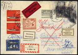 POSTKRIEG - 20 Jahre Vertreibung, schwarz übermalt, mit ...