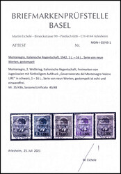 Freimarken von Jugoslawien mit fünfzeiligem, schwarzem Überdruck ...