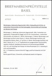 0,25 Din, tadelloser waagr. Viererstreifen aus der re. ob. Bogenecke ...