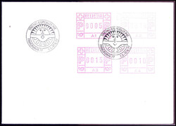 1976, A1-A4, versch. Wertstufen auf tadellosem Beleg mit SST ...