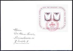 Basler-Taube-Block auf tadellosem, adressiertem FDC mit ESST. ...