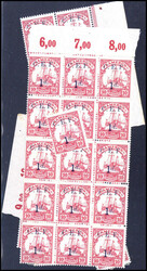 1 d. a. 10 Pfg., 50 meist postfrische Exemplare, meist in Bogenteilen ...