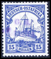 15 H., Aufdruck Violett, tadellos ungebr. o.G. (SG M4C).  ...