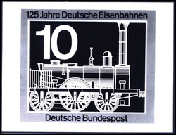 1960, 125 J. Eisenbahnen, s/w-Foto-Essay der Wertstufe 10 Pfg. auf ...