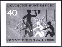Olympiade 40 Pfg., s/w-Foto-Essay der Wertstufe 40 Pfg. auf ...