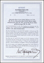 25 Pfg. mit 10 Pfg. und Aufdruck-Ausgabe 10 P. auf ...