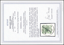 5 Pfg., tadelloses, zentr. gestempeltes Bfstk., sign. Friedemann, ...