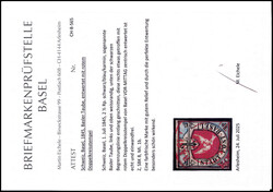 2½ Rp., Basler Taube, meist vollrandig geschnittenes Kabinettstück ...