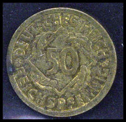 Dt. Reich 1925, 50 Rpf. (Jäger 388), sehr schön.